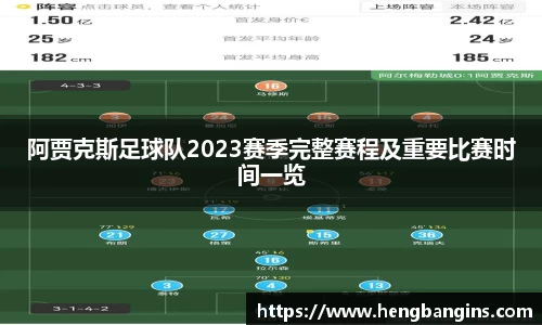 阿贾克斯足球队2023赛季完整赛程及重要比赛时间一览